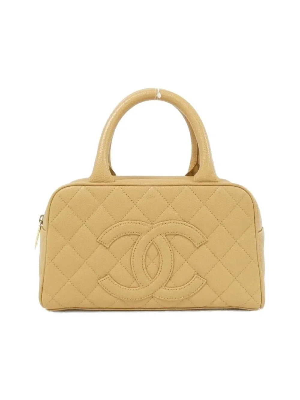 Chanel Boston Bag Travel Bags Beige